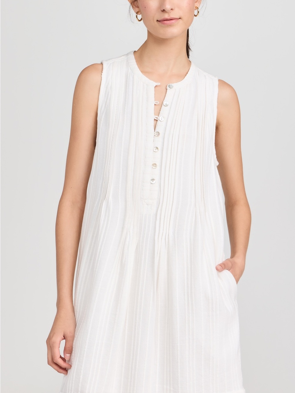 Faherty Isha Dress in Soft White